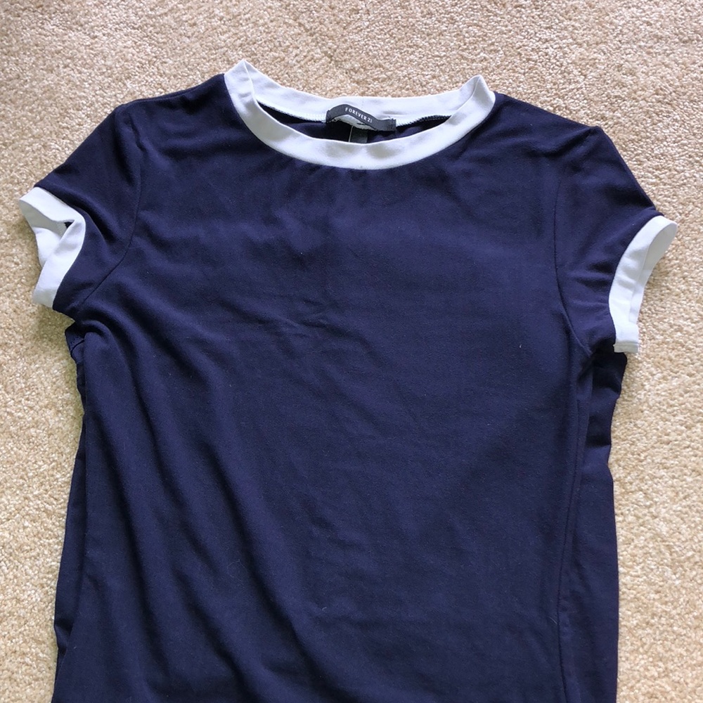 Navy Cotton Forever 21 Dress